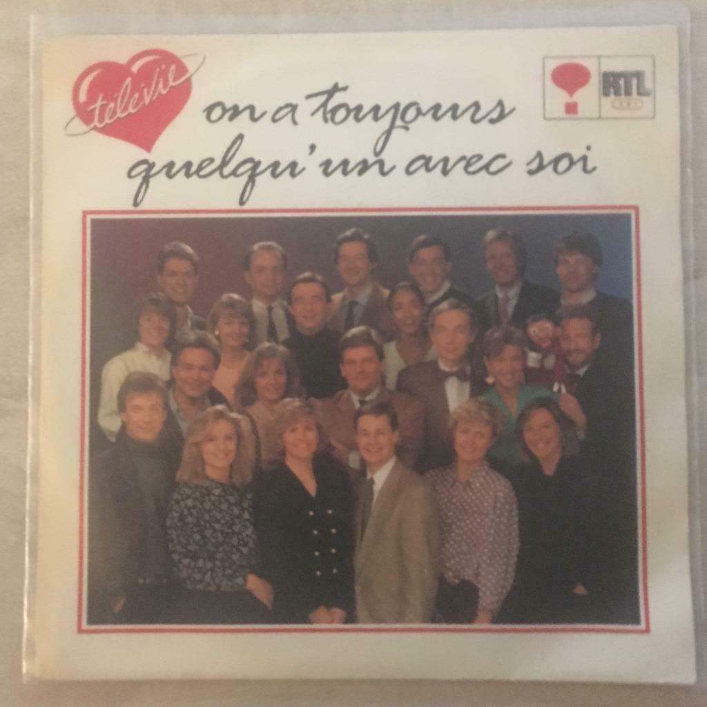 7" Télévie - On A Toujours Quelqu'un Avec Soi VG+, Envoi, 7 pouces, Pop, Single