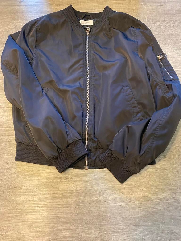 Veste Bomber H&M fille noire taille 152 11-12 ans, HM, Gebruikt, Meisje, Ophalen of Verzenden