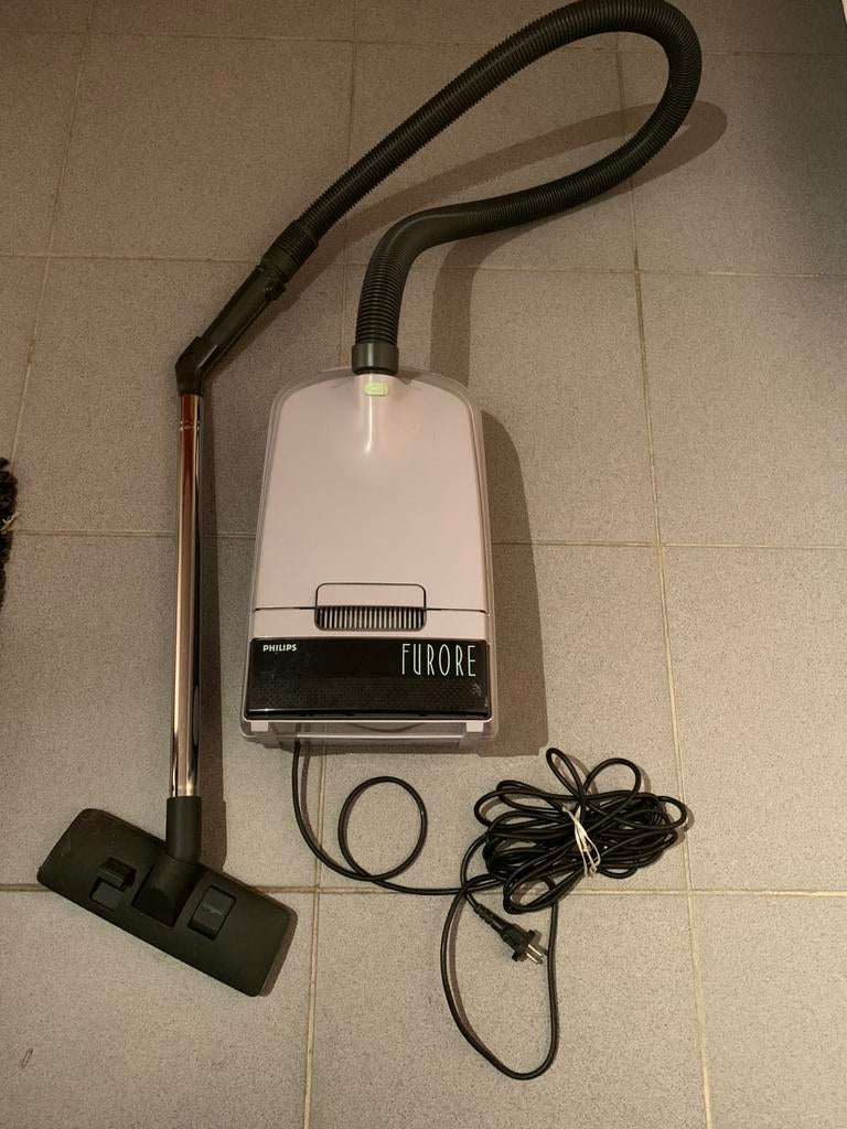 Vintage Stofzuiger Philips Furore, Elektronische apparatuur, Stofzuigers, Ophalen, Gebruikt, Stofzak, Minder dan 1200 watt