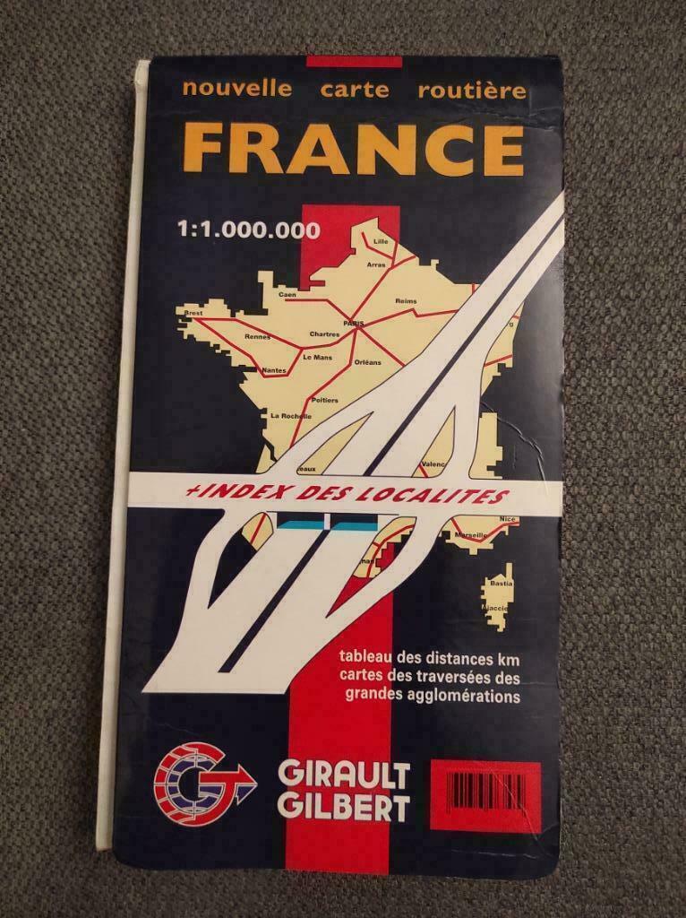 Carte de France, Livres, Atlas & Cartes géographiques, Enlèvement ou Envoi, Utilisé, France