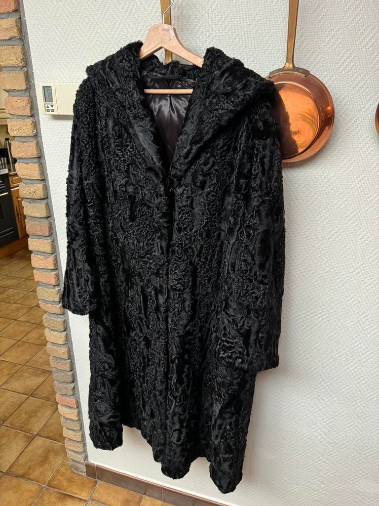 Astrakan manteau femme ( état impeccable), Neuf, Taille 46/48 (XL) ou plus grande, Noir