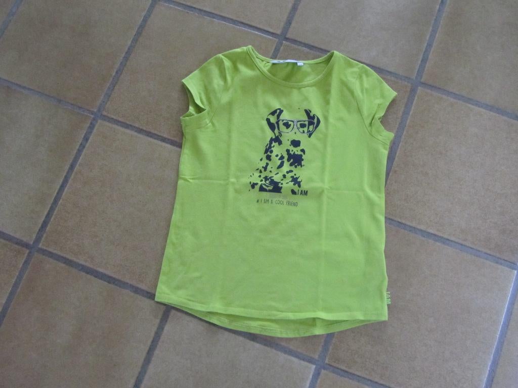 JBC I AM geel/groen shirtje maat 128, Gebruikt, Meisje, Ophalen of Verzenden, Shirt of Longsleeve