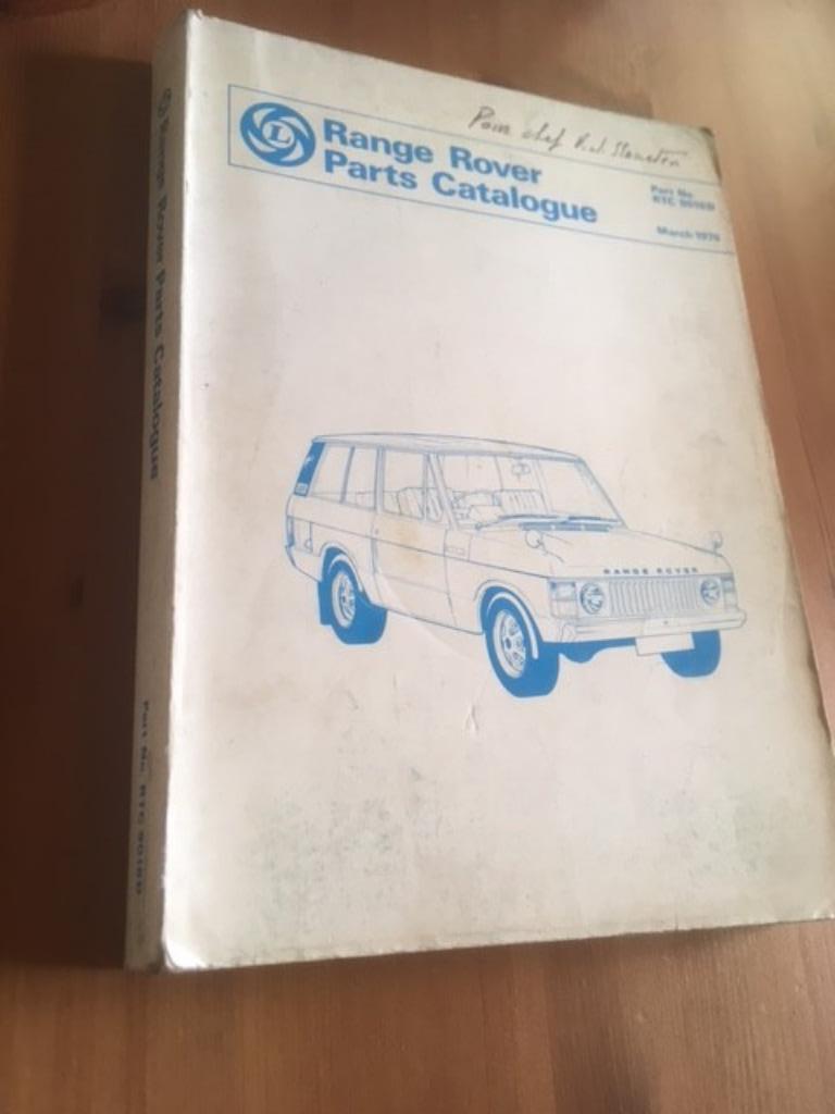Parts catalogue Range Rover 1978 origineel Unipart, Ophalen of Verzenden