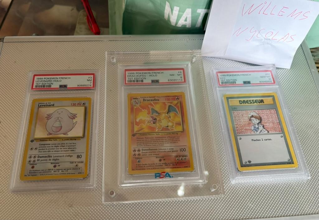 CARTE POKEMON PSA DRACAUFEU HOLO EDITION 1 SET DE BASE, Enlèvement, Comme neuf