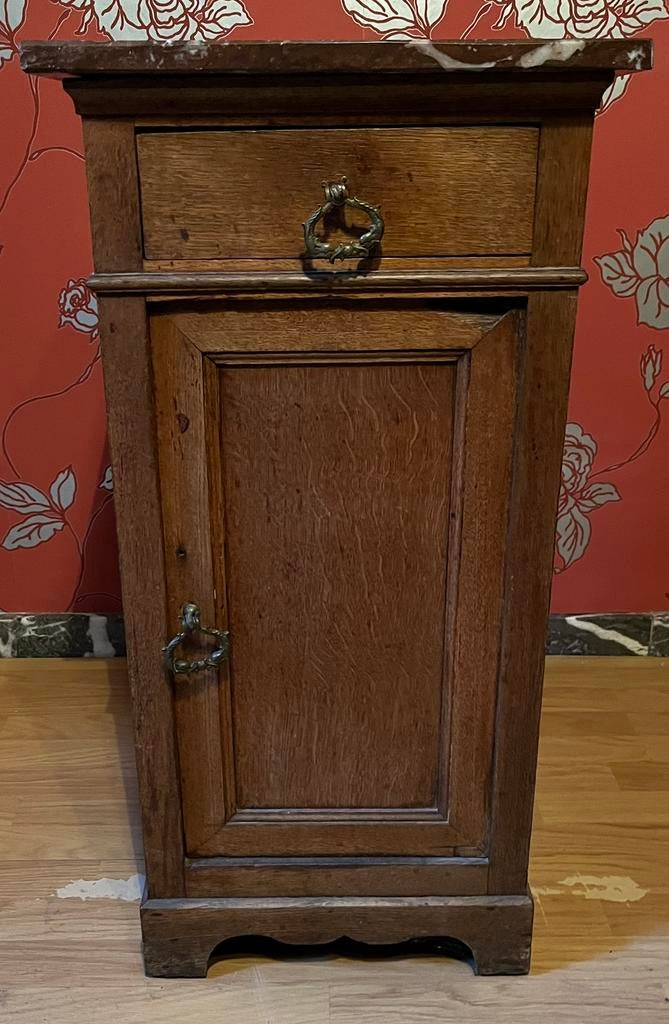 Kastje met marmeren tablet, Antiek en Kunst, Ophalen