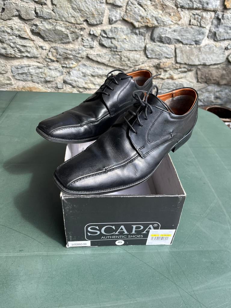 Scapa T45 zwarte nette schoenen, Zwart, Ophalen of Verzenden, Gedragen, Veterschoenen