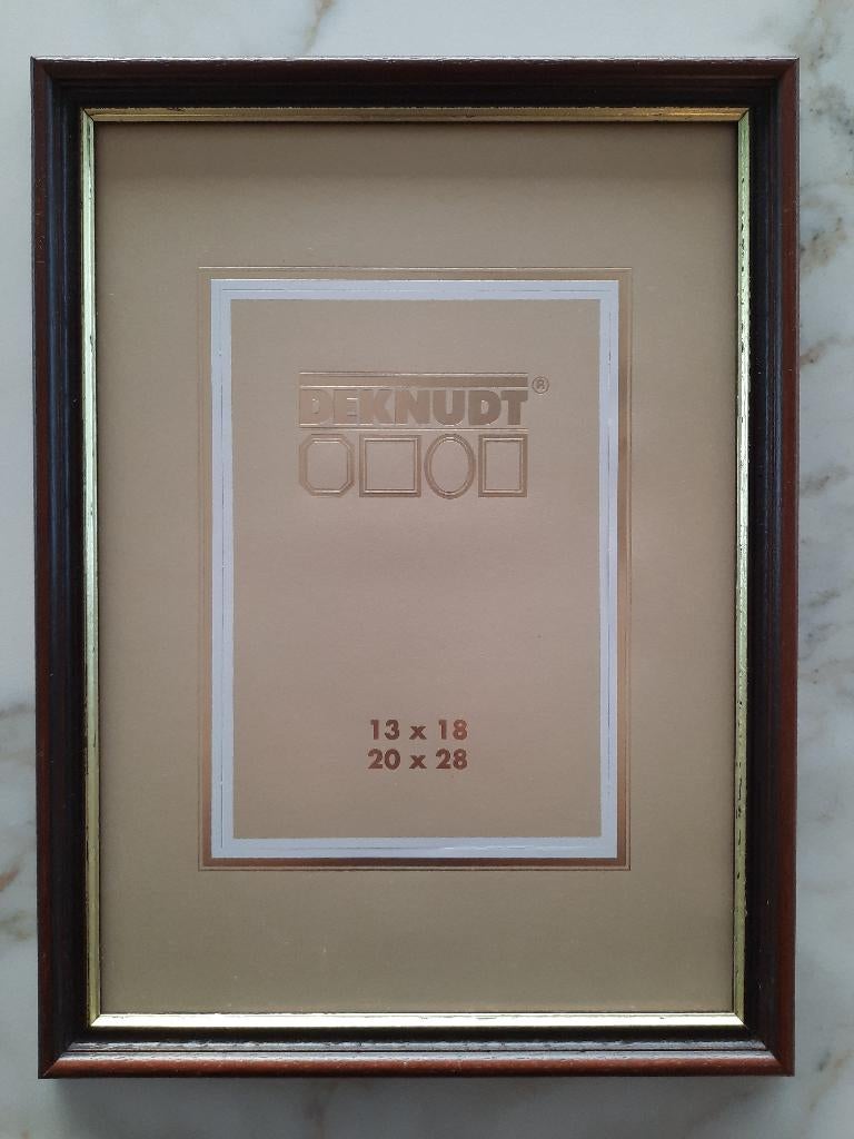Retro houten fotokader Deknudt, Ophalen of Verzenden, Gebruikt, Hout