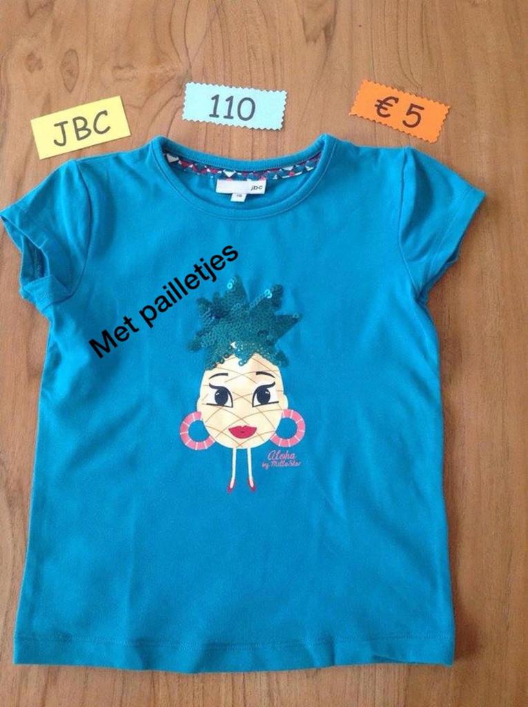 T-shirt JBC mét pailletjes prima staat, Meisje, JBC, Ophalen of Verzenden, Zo goed als nieuw