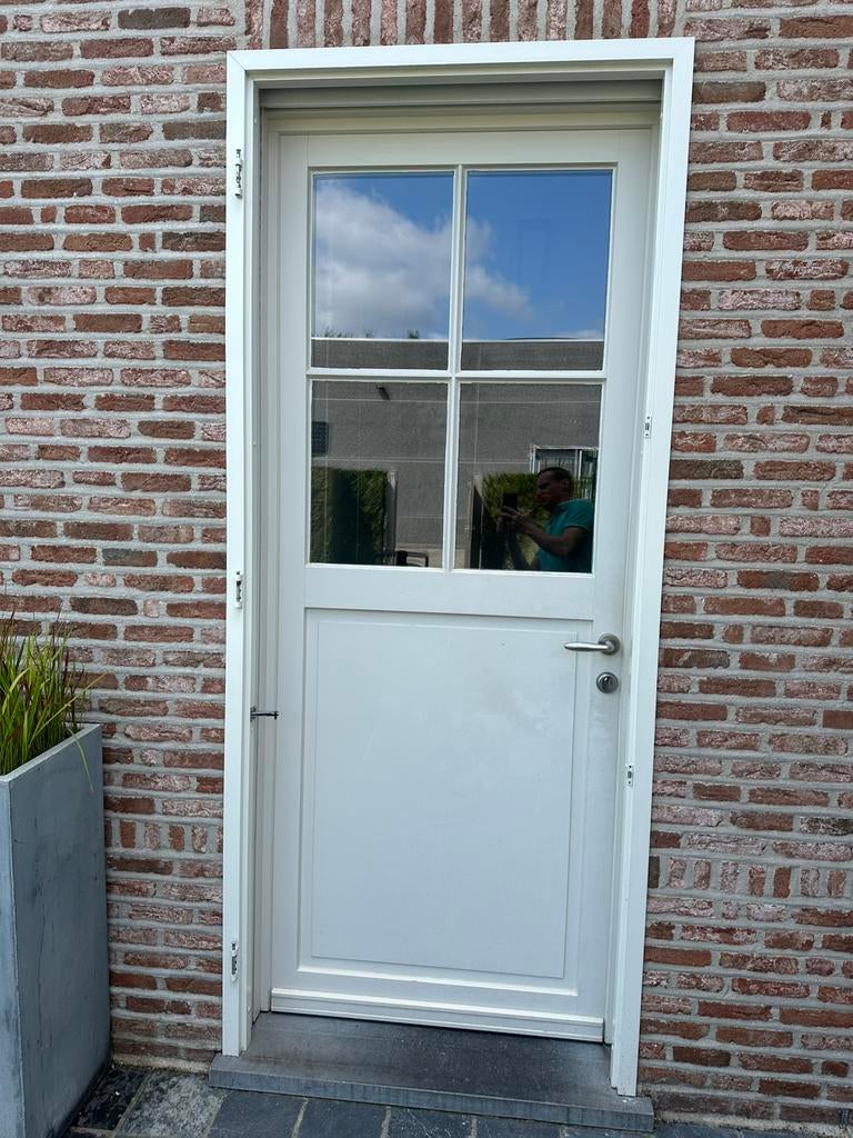 Houten ramen en deur, voordeur, Doe-het-zelf en Bouw, Ophalen, Zo goed als nieuw, Hout