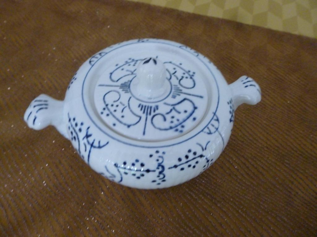 suiker pot, Ophalen, Porselein of Keramiek, Schaal, Rond