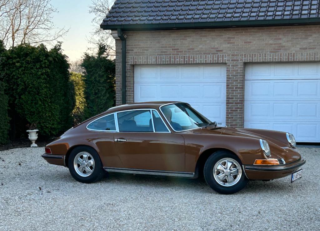 Porsche 911 2.2T Coupé 1970, Achterwielaandrijving, Zwart, Bruin, Leder