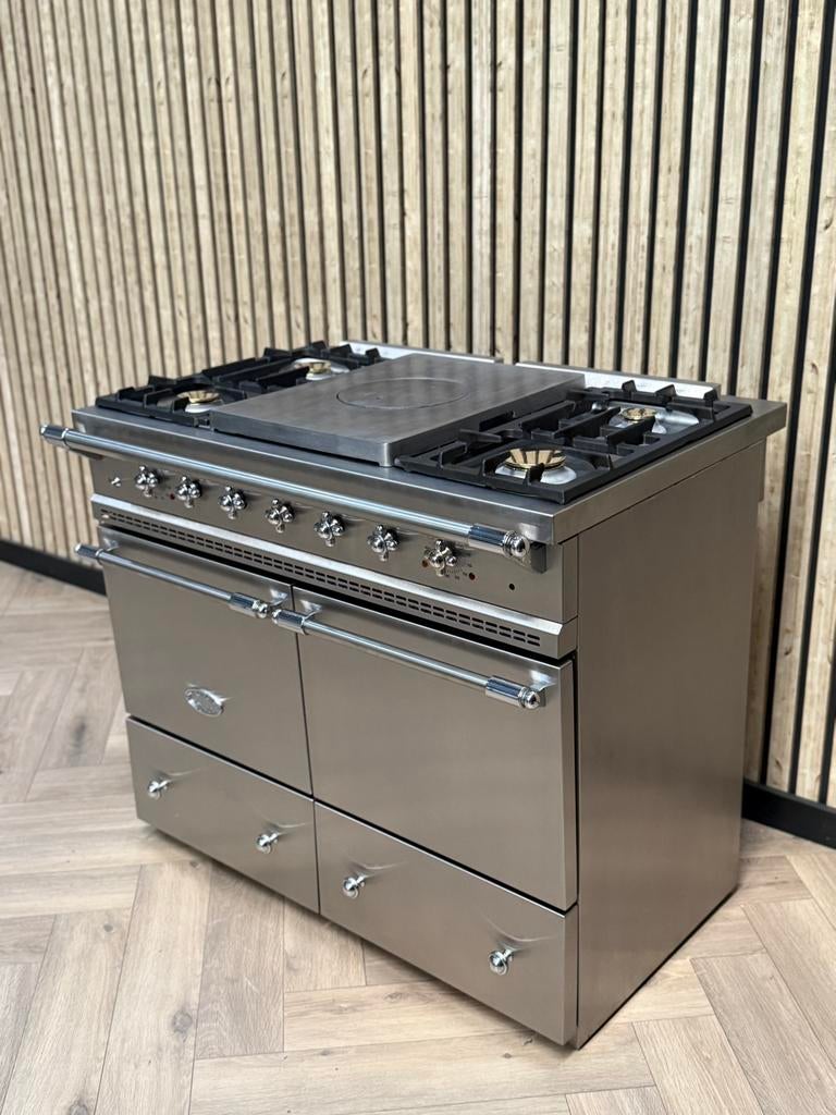 Cuisinière Lacanche 100 cm en inox de luxe + Coup de Feu, Electroménager, Cuisinières, Enlèvement ou Envoi, Gril, Électrique