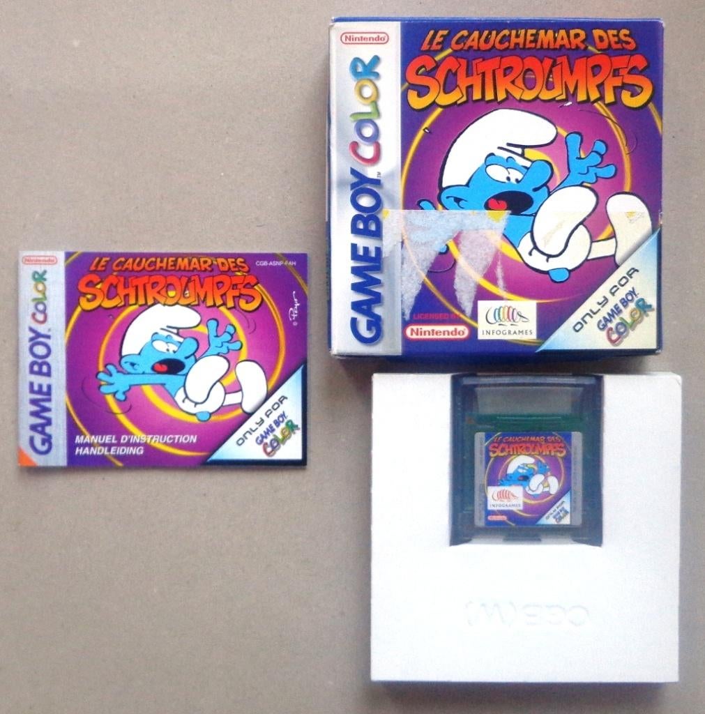 Les Cauchemar Des Schtroumpfs voor de Gameboy Color Compleet, Consoles de jeu & Jeux vidéo, Enlèvement ou Envoi, Utilisé