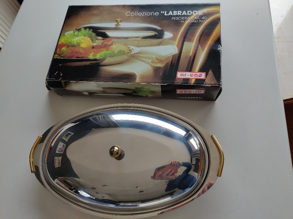 Visschotel in inox, Antiek en Kunst, Ophalen