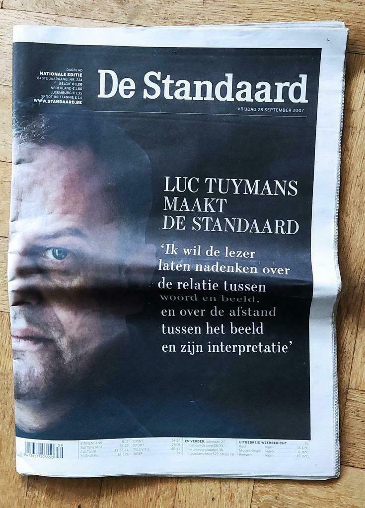 De Standaard Luc TUYMANS maakt De Standaard, Boeken, Ophalen of Verzenden, Zo goed als nieuw