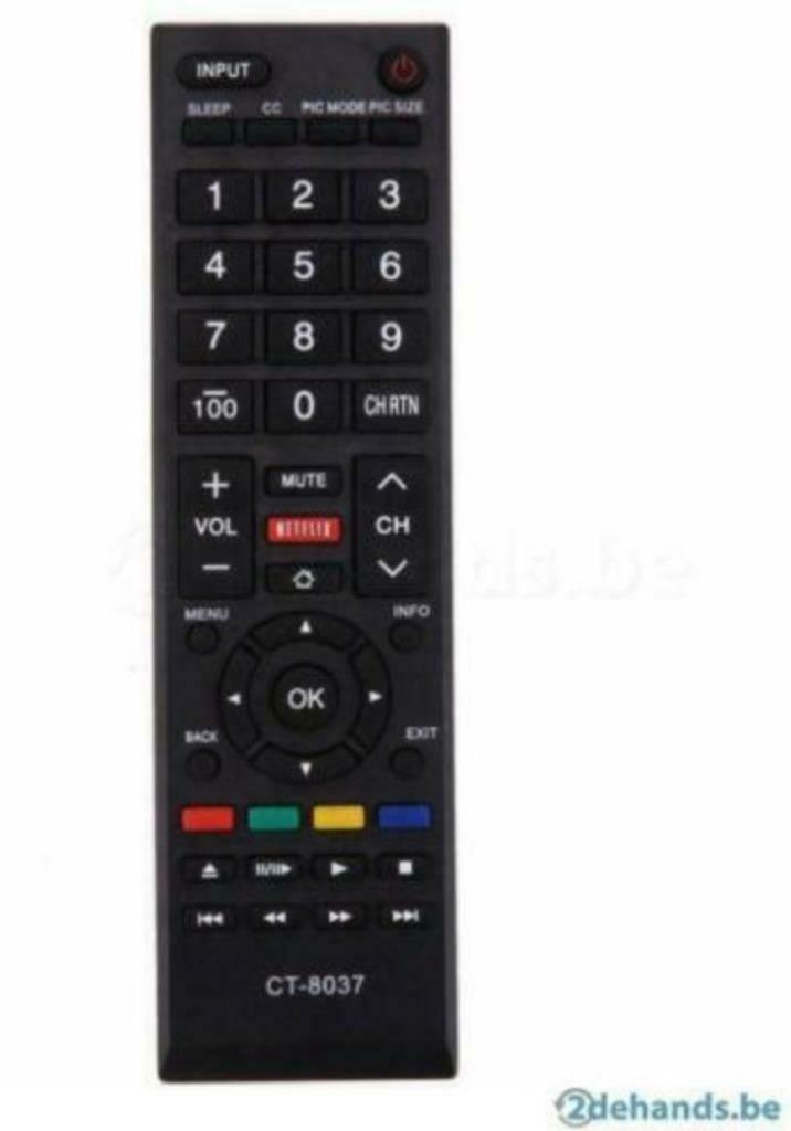 Toshiba afstandsbediening voor smart led tv model CT-8037, Enlèvement ou Envoi, Neuf, Originale, TV