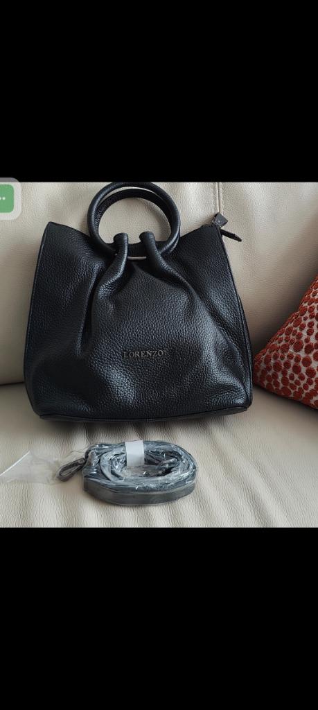 Sac à main en cuir noir, Enlèvement ou Envoi, Neuf, Noir, Sac à main