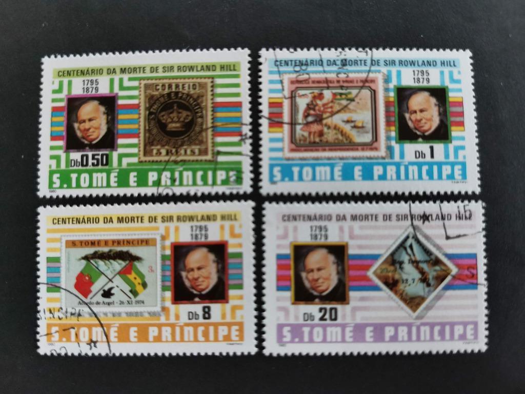 Sao Tomé et Principe 1980 - Rowland Hill, drapeaux, plongeur, Timbres & Monnaies, Enlèvement ou Envoi, Autres pays, Affranchi