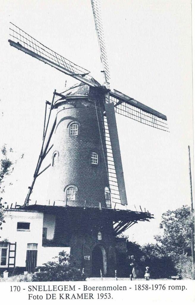 Snellegem - Boerenmolen, Ophalen of Verzenden, 1960 tot 1980, Ongelopen, West-Vlaanderen