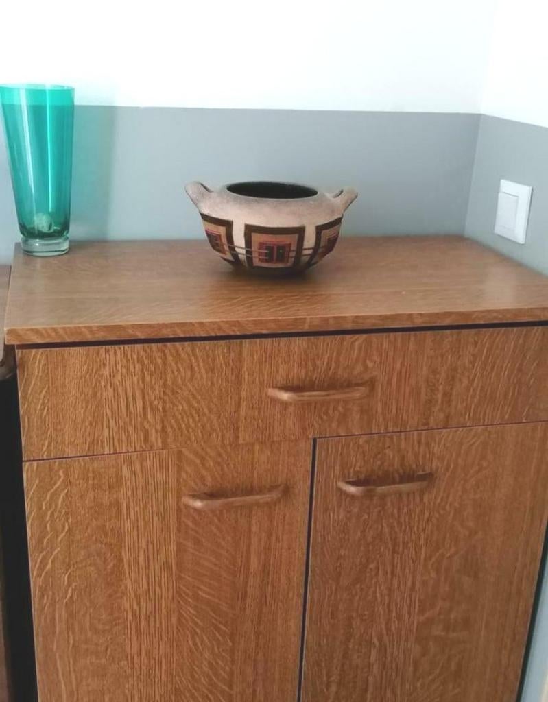 🌺🟣🌸 Vintage Retro Mooi dressoir met 2 deuren en 1 laden v, Ophalen, Gebruikt, Overige materialen, Met deur(en)