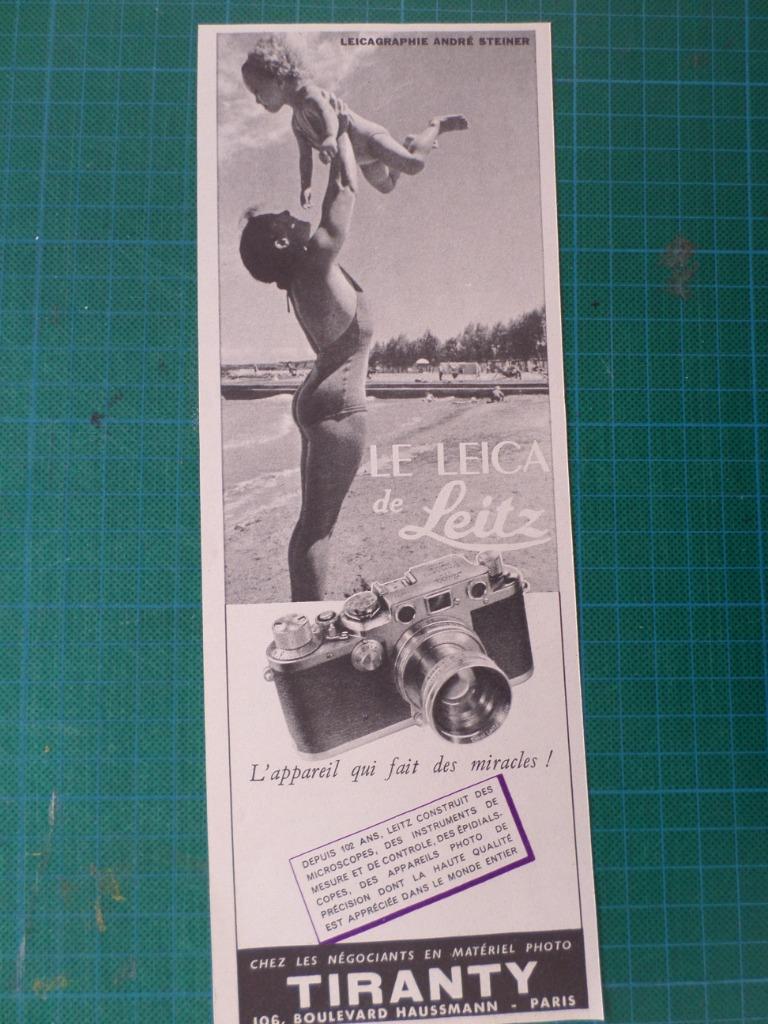 Leitz Leica photographie - publicité papier - 1952, Verzamelen, Ophalen of Verzenden, Gebruikt, Overige typen