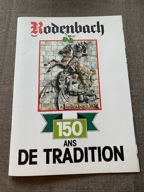 Brochure  pour le 150e anniversaire bière  "RODENBACH", Collections, Enlèvement ou Envoi, Neuf, Panneau, Plaque ou Plaquette publicitaire