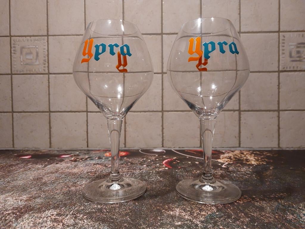 Ypra bierglas, Verzamelen, Ophalen of Verzenden, Gebruikt, Bierglas