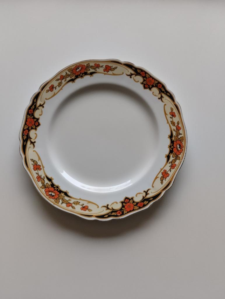 6 assiettes en porcelaine - Art Déco, Antiquités & Art, Antiquités | Porcelaine, Enlèvement