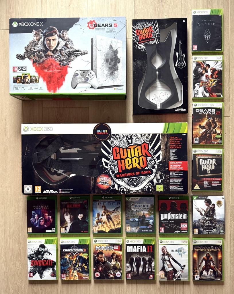 Xbox One X-console + Xbox One/Xbox 360-games, Games en Spelcomputers, Xbox, Ophalen of Verzenden, Zo goed als nieuw, Xbox