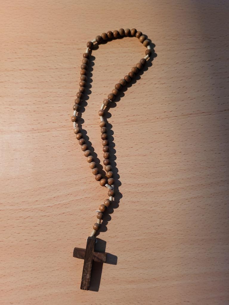 houten paternoster, Ophalen of Verzenden, Zo goed als nieuw, Overige typen, Christendom | Katholiek
