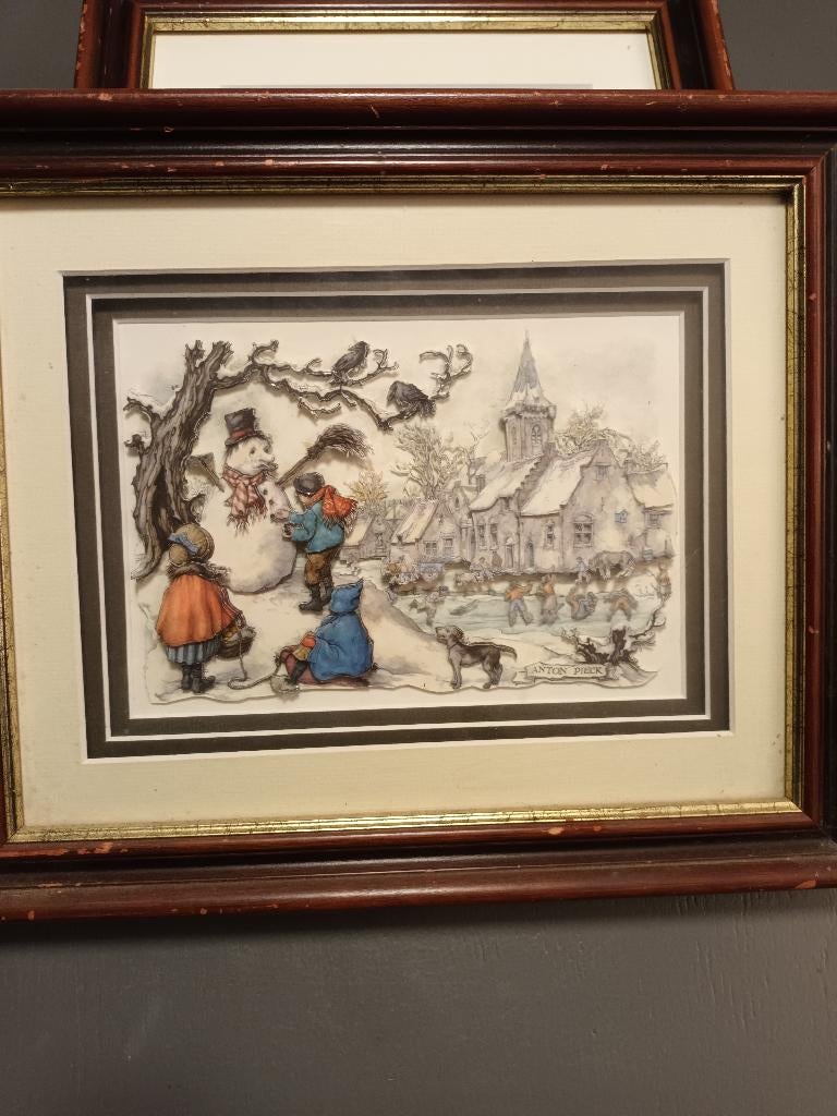 Een lot relief reprodukties ANTON PIECK, Antiek en Kunst, Ophalen