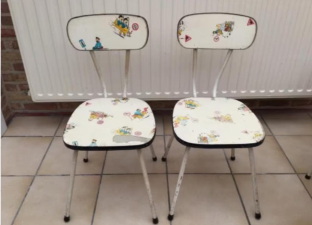 2 vintage kleuterstoeltjes, Ophalen, Gebruikt, Stoel(en)