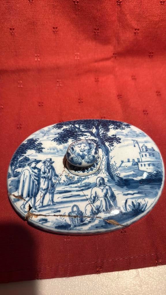Ancien couvercle  13,5 x 10,5 cm, Antiquités & Art, Enlèvement