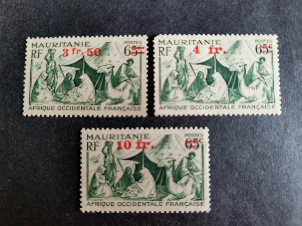 AOF Mauretania 1944 - nomades, chameau - avec surcharge **, Enlèvement ou Envoi, Autres pays, Non oblitéré