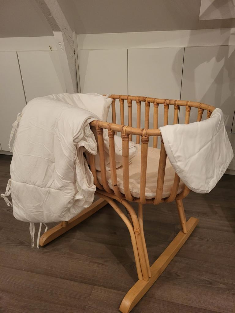Rattan Wieg, Kinderen en Baby's, Babywiegjes en Ledikanten, Ophalen, Zo goed als nieuw, Wieg