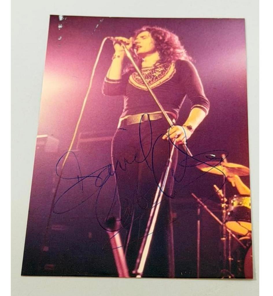 ORIGINAL photo Signed gesigneerd DAVID COVERDALE DEEP PURPLE, Verzamelen, Muziek, Artiesten en Beroemdheden, Ophalen of Verzenden
