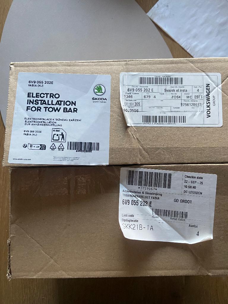 Kabel trekhaak Skoda Fabia, Auto-onderdelen, Ophalen of Verzenden, Nieuw