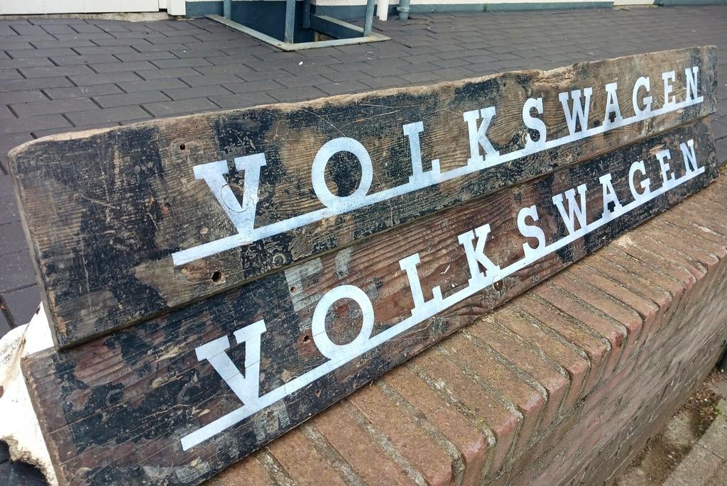 Volkswagen kever of T2 reclamebord, Ophalen, Reclamebord