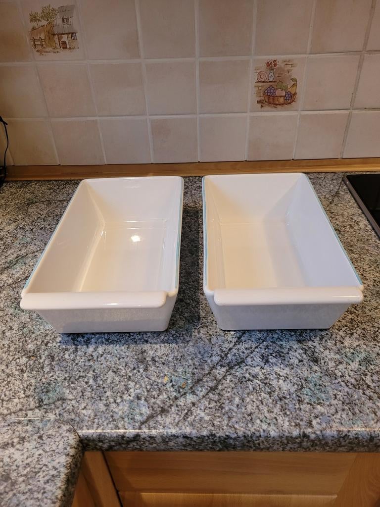 Terrines 29x16x8 et 26x12,5x8, Enlèvement, Comme neuf
