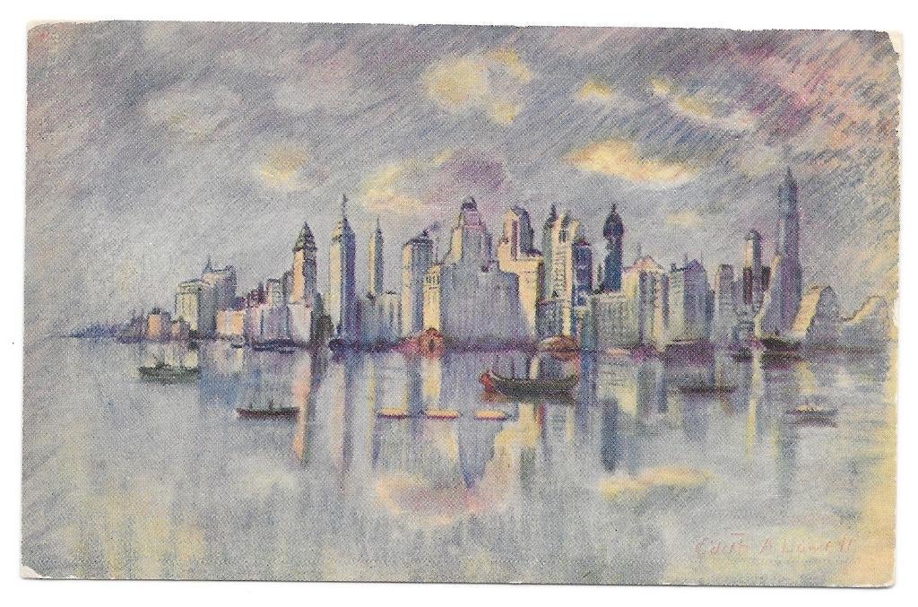 skyline New York castles of commerce, Verzenden, Ongelopen, Buiten Europa