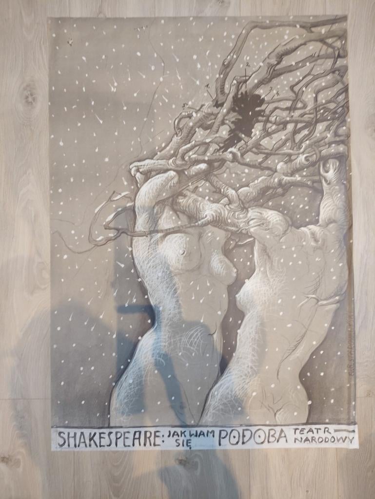 Affiche pièce de théâtre 'As you like it's de W. Shakespeare, Collections, Posters & Affiches, Enlèvement