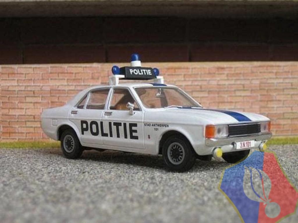 POLICE FORD CONSUL 3000 GT ANTWERPEN 1/43, Envoi, Gendarmerie, Miniature ou Figurine