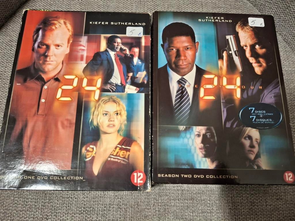24, seizoen 1 of 2 aan 5 euro per seizoen, Cd's en Dvd's, Ophalen of Verzenden