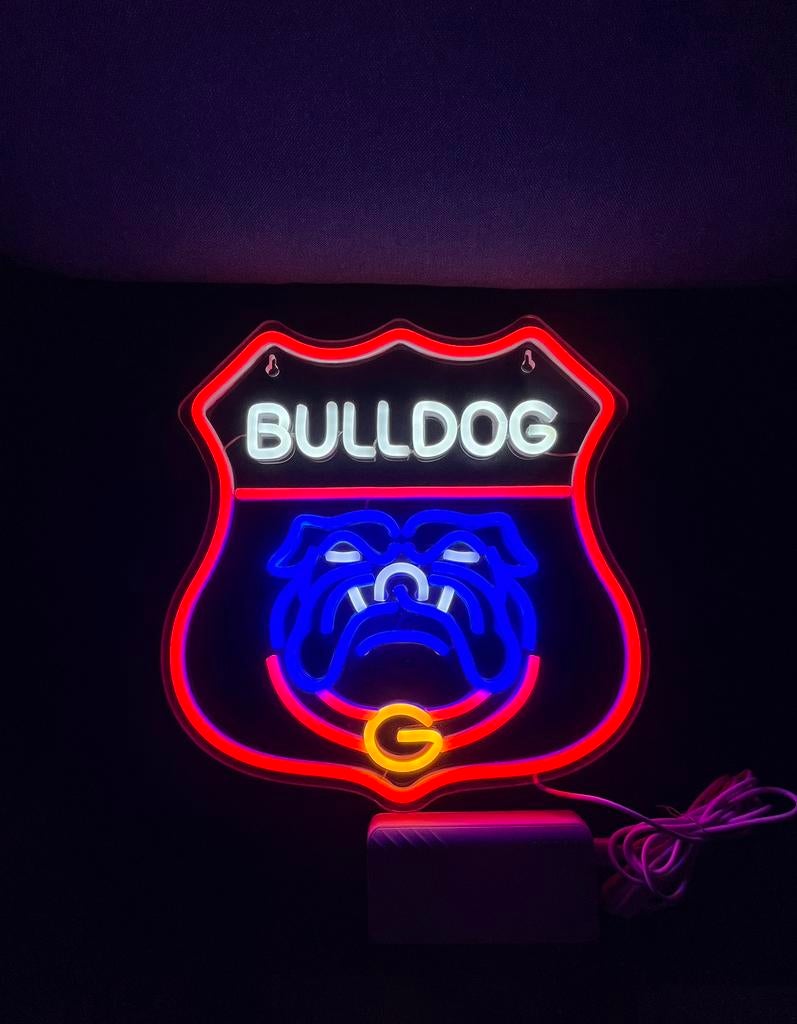 Neon Light Bulldog, Ophalen of Verzenden, Nieuw, Lichtbak of (neon) lamp