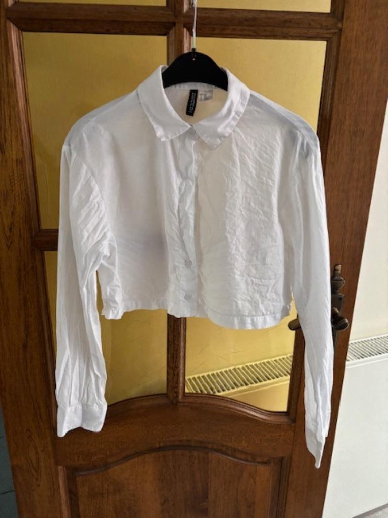 Chemisier boléro blanc taille XXS H&M, H&M, Comme neuf, Enlèvement, Taille 34 (XS) ou plus petite