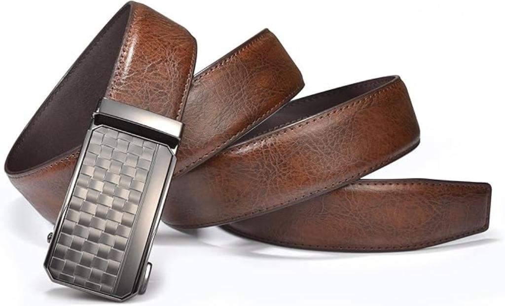 Ceinture pour homme | cuir | marron | avec hochet | Nouveau, Neuf, Feflo, Cuir véritable, -