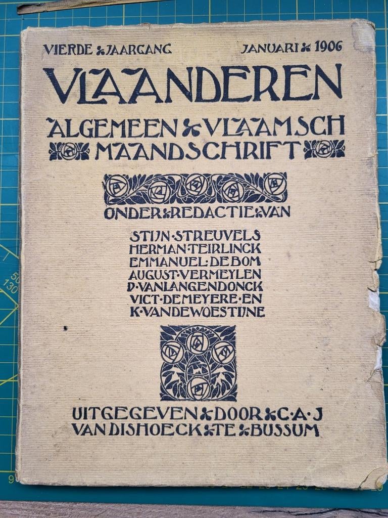 Januari 1906 nummer van "Vlaanderen" - Streuvels, Teirlinck, Enlèvement ou Envoi, Utilisé