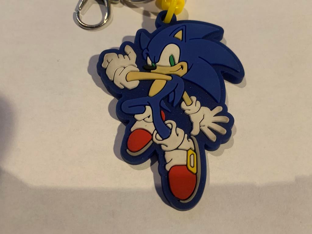 Sonic The Hedgehog rubberen sleutelhanger als nieuw, Zo goed als nieuw, Knuffel of Figuurtje