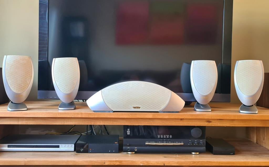 Infinity Modulus MCC-1: 4 satellietluidsprekers en 1 middenl, Audio, Tv en Foto, Ophalen, Gebruikt