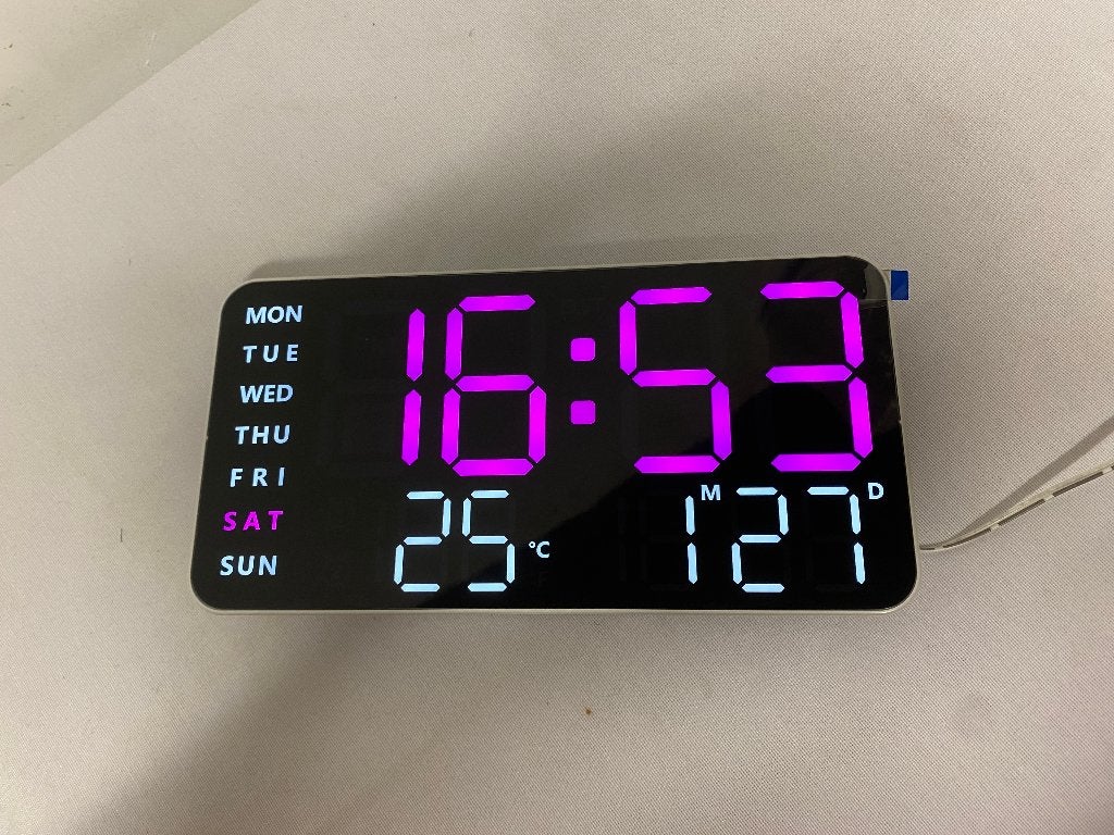 Grande horloge murale numérique LED, Maison & Meubles, Accessoires pour la Maison | Horloges, Envoi, Neuf, Numérique, Horloge murale
